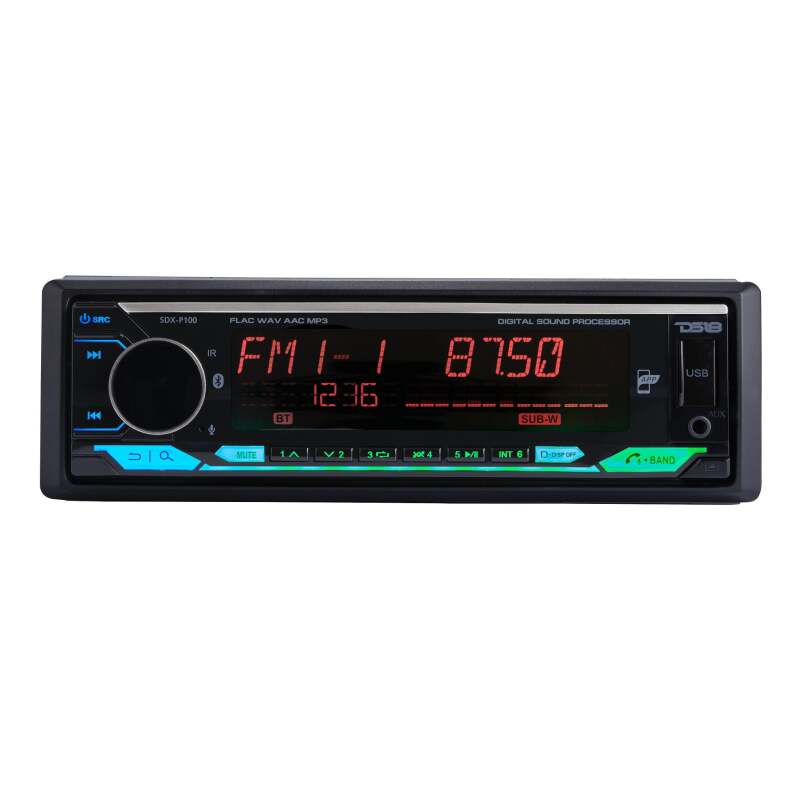 DS18 Single Din Headunit Full DSP Bluetooth USB 3 Zones RGB illumination