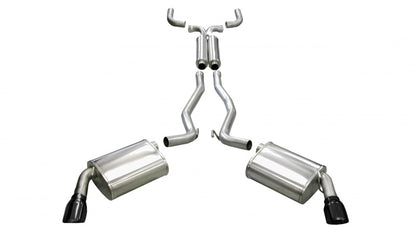 CORSA Performance Corsa 2010-2015 Chevrolet Camaro Coupe SS 6.2L V8 Auto Black Sport Cat-Back + XO Exhaust