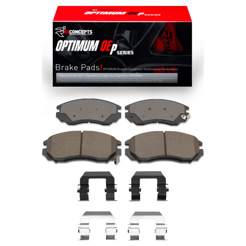 R1 Concepts R1 04-08 Hyundai Tiburon Front Optimum OE Pads & Hardware Kit