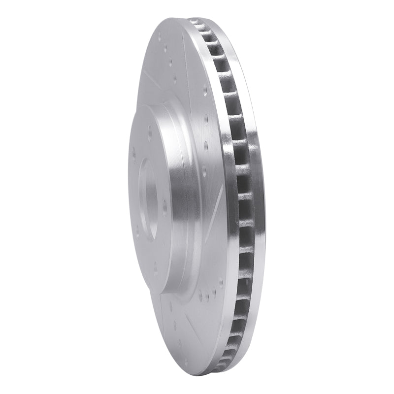 R1 Concepts R1 02-17 Infiniti Q45 Front Right Drilled & Slotted Silver Brake Rotor