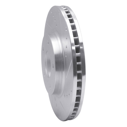 R1 Concepts R1 02-17 Infiniti Q45 Front Right Drilled & Slotted Silver Brake Rotor