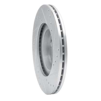 R1 Concepts R1 01-05 Mazda Miata Front Left Drilled & Slotted Silver Brake Rotor