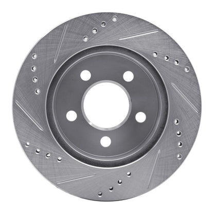R1 Concepts R1 99-06 Jeep TJ (Canada - See Wrangler for US) Front Right Drilled & Slotted Silver Brake Rotor