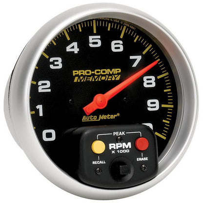Autometer Pro-Comp 5 inch 10K RPM with Peak Memory In-Dash Tachometer
