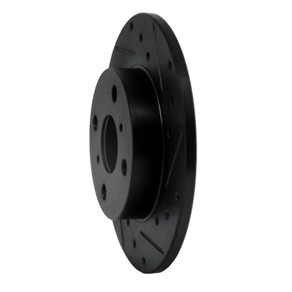 R1 Concepts R1 83-90 Toyota Tercel Front Right Drilled & Slotted Black Brake Rotor
