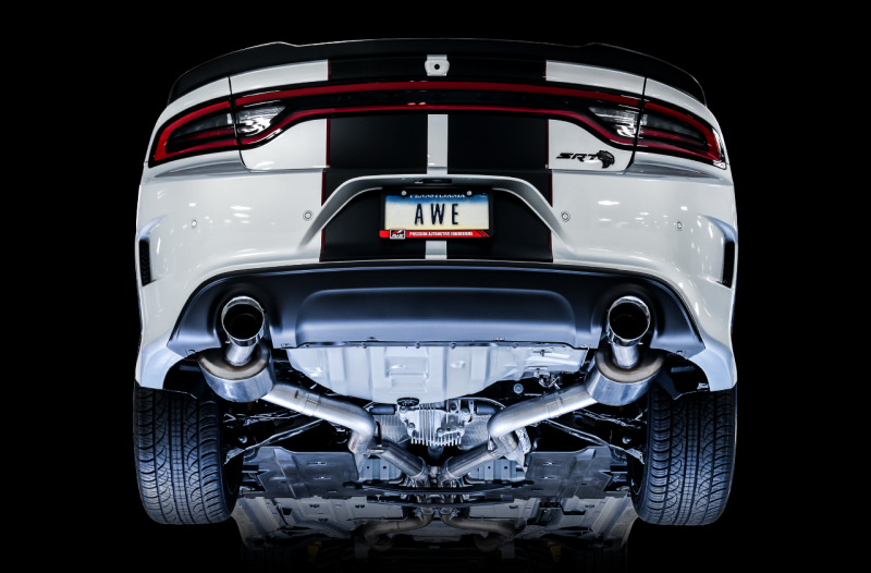 AWE Tuning 2017+ Dodge Charger 5.7L Touring Edition Exhaust - Non-Resonated - Chrome Silver Tips