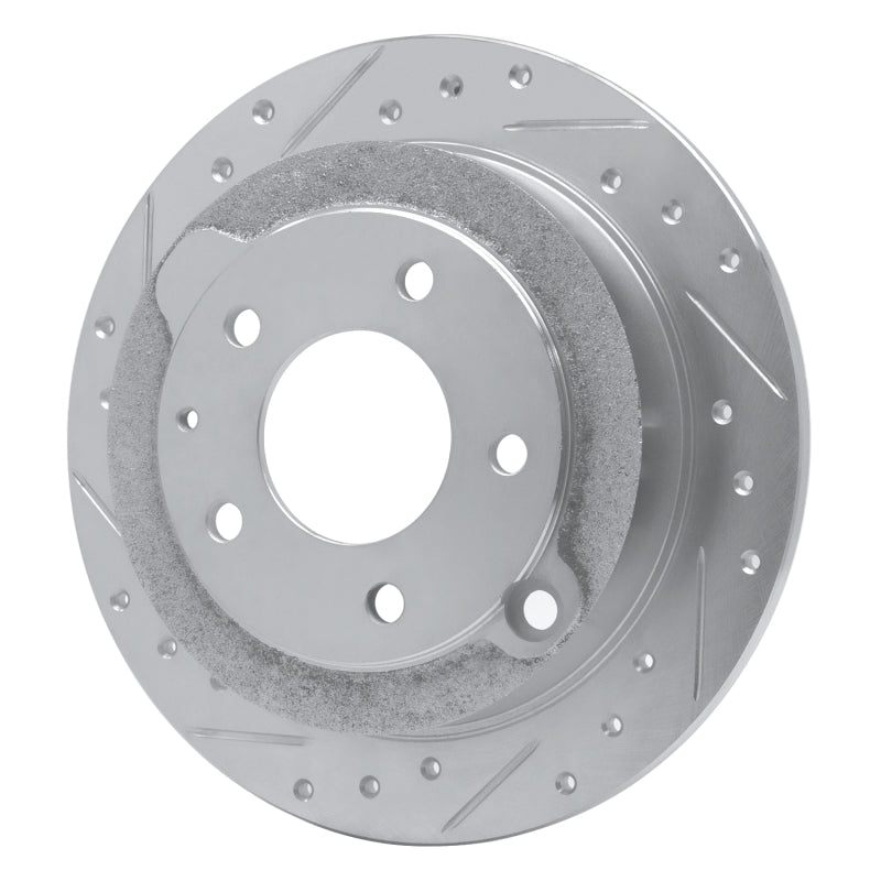 R1 Concepts R1 95-02 Mazda Millenia Rear Left Drilled & Slotted Silver Brake Rotor