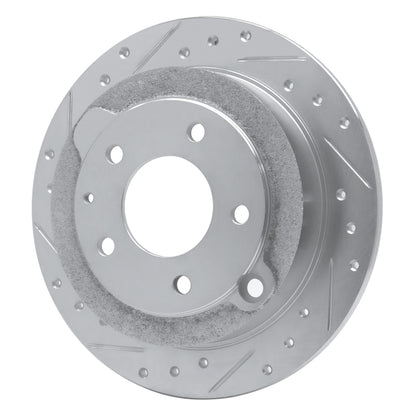 R1 Concepts R1 95-02 Mazda Millenia Rear Left Drilled & Slotted Silver Brake Rotor