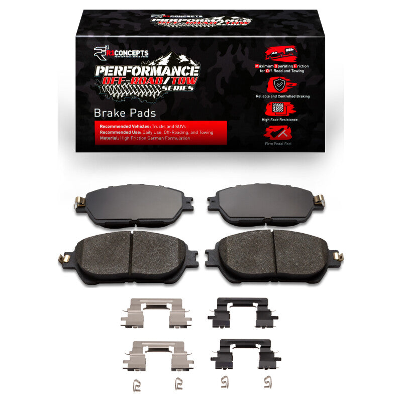 R1 Concepts R1 04-10 Toyota SOLARA Front Performance Off-Road/Tow Brake Pads & Hardware Kit