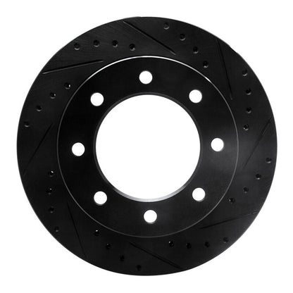 R1 Concepts R1 73-93 Dodge B350 Front Right Drilled & Slotted Black Brake Rotor