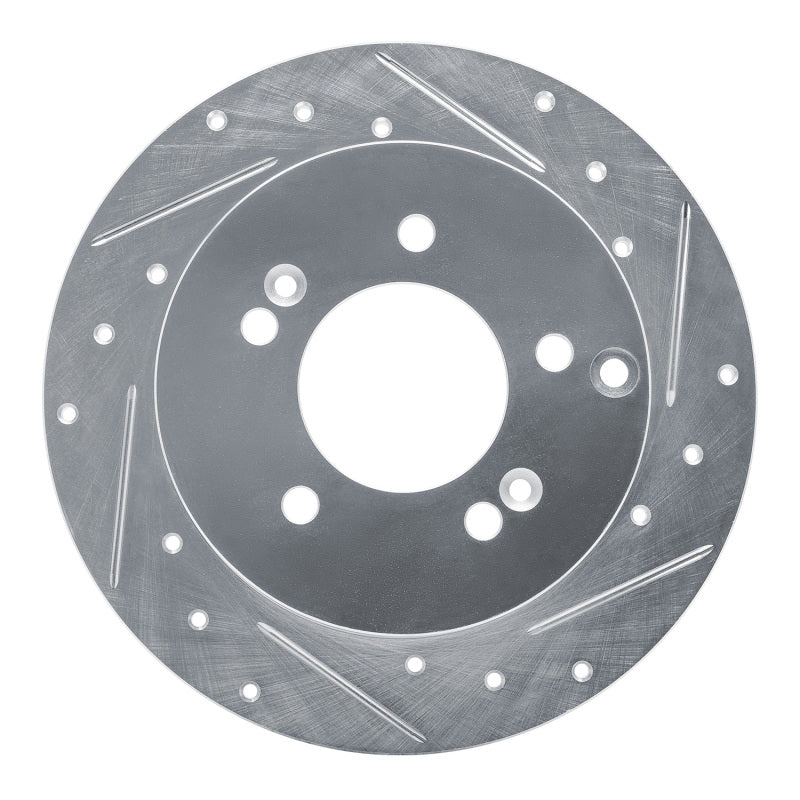 R1 Concepts R1 07-12 Kia Rondo (Canada) Rear Right Drilled & Slotted Silver Brake Rotor