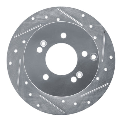 R1 Concepts R1 07-12 Kia Rondo (Canada) Rear Right Drilled & Slotted Silver Brake Rotor
