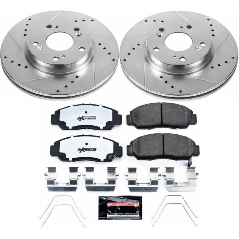 PowerStop Power Stop 12-15 Honda Civic Front Z26 Street Warrior Brake Kit