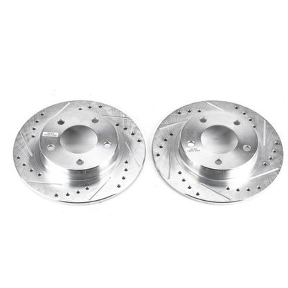 PowerStop Power Stop 93-97 Ford Probe Rear Evolution Drilled & Slotted Rotors - Pair