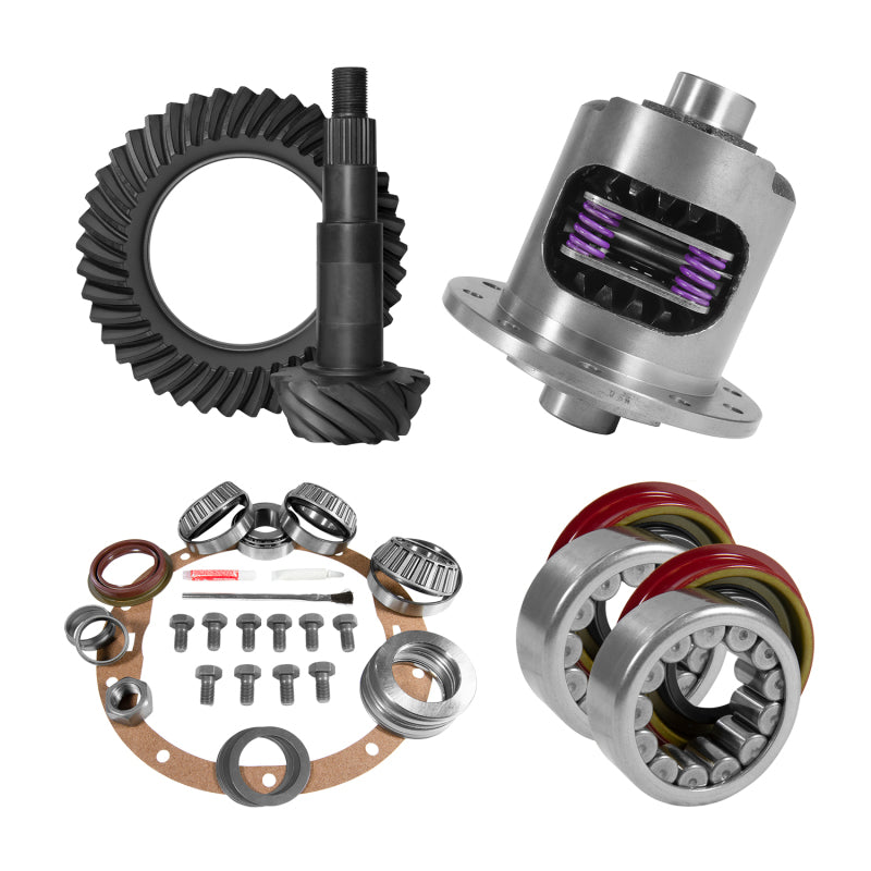 Yukon Gear & Axle Yukon 8.6in GM 3.42 Rear Ring & Pinion Install Kit 30 Spline Positraction Axle Bearings and Seals