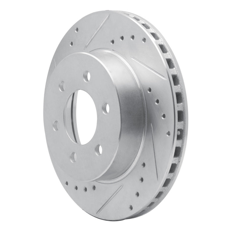 R1 Concepts R1 91-96 Dodge Dakota 4WD Front Left Drilled & Slotted Silver Brake Rotor