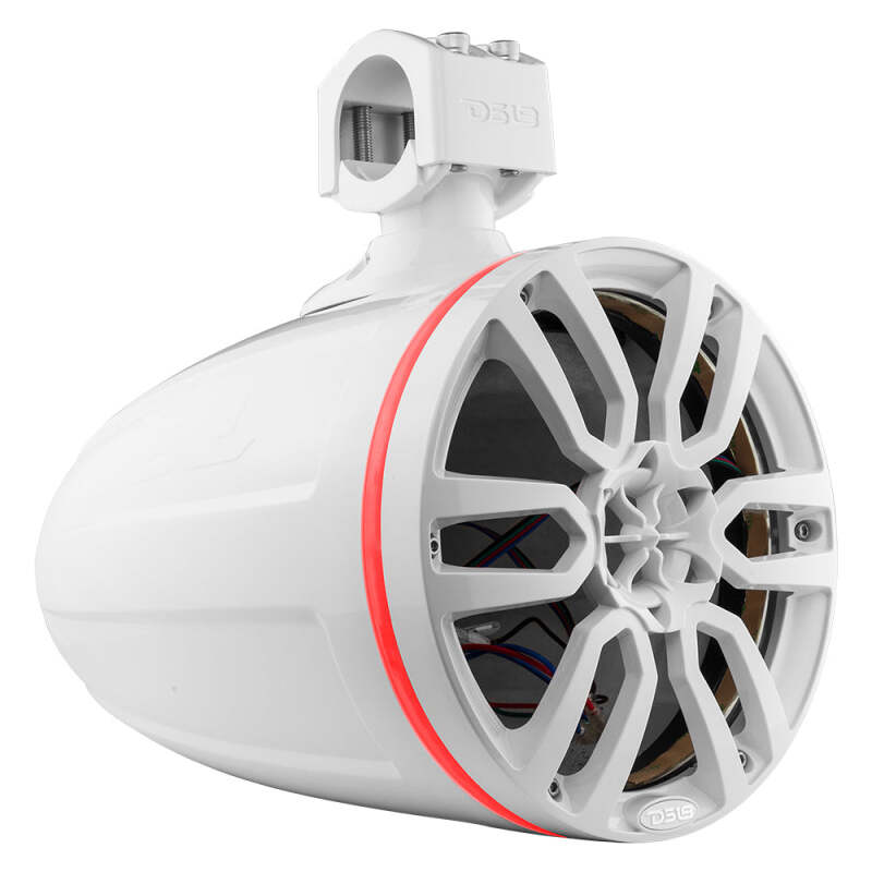 DS18 Marine And Powersports Towers Speakers Not Included 8in RGB LED Lights White