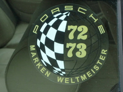 Genuine Porsche Sticker Markenweltmeister 72,73 Window Sticker