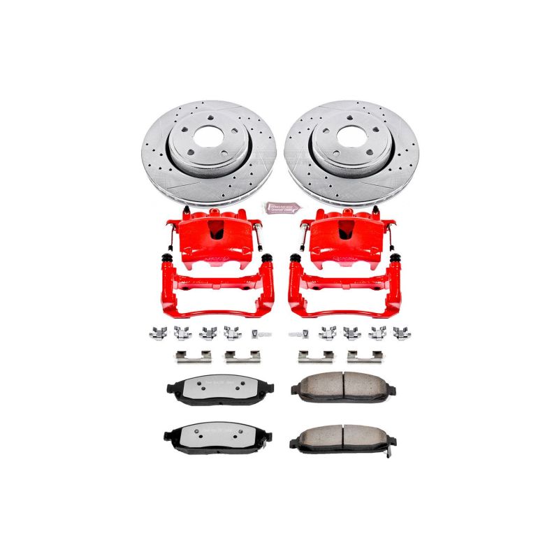 PowerStop Power Stop 05-10 Jeep Grand Cherokee Front Z36 Truck & Tow Kit w/Cals