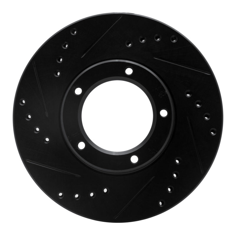R1 Concepts R1 89-08 Toyota Hilux (Mexico) Front Left Drilled & Slotted Black Brake Rotor