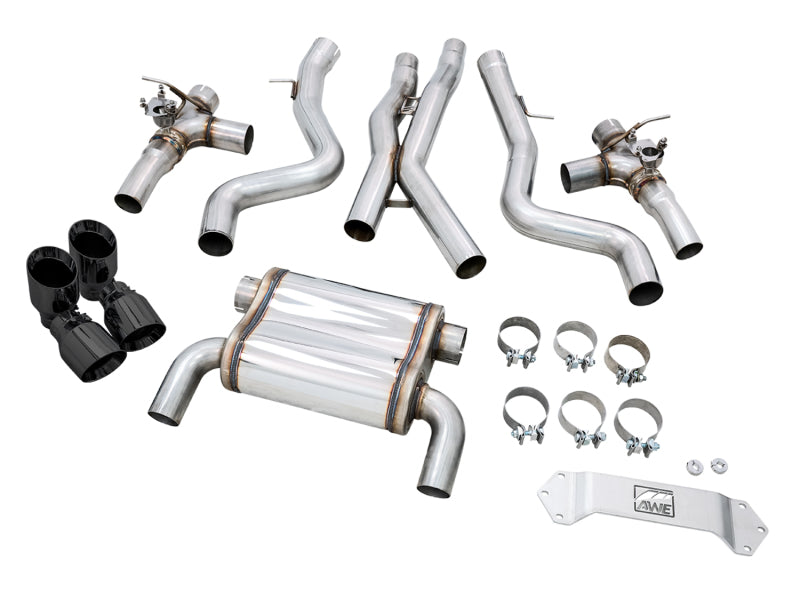 AWE Tuning BMW F8X M3/M4 SwitchPath Cat-Back Exhaust - Diamond Black Tips