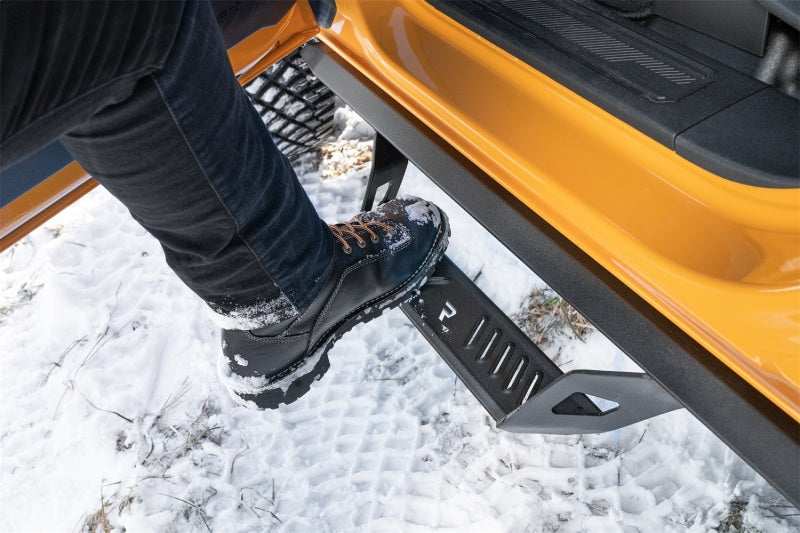 N-Fab 21-22 Ford Bronco 2 Door Predator PRO Step System - Wheel 2 Wheel - Tex. Black