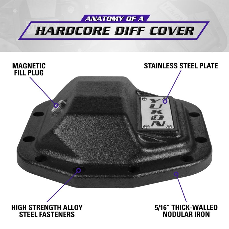 Yukon Gear & Axle Yukon Gear Hardcore Nodular Iron Cover for 2018 Jeep Wrangler JL Rear Dana 35