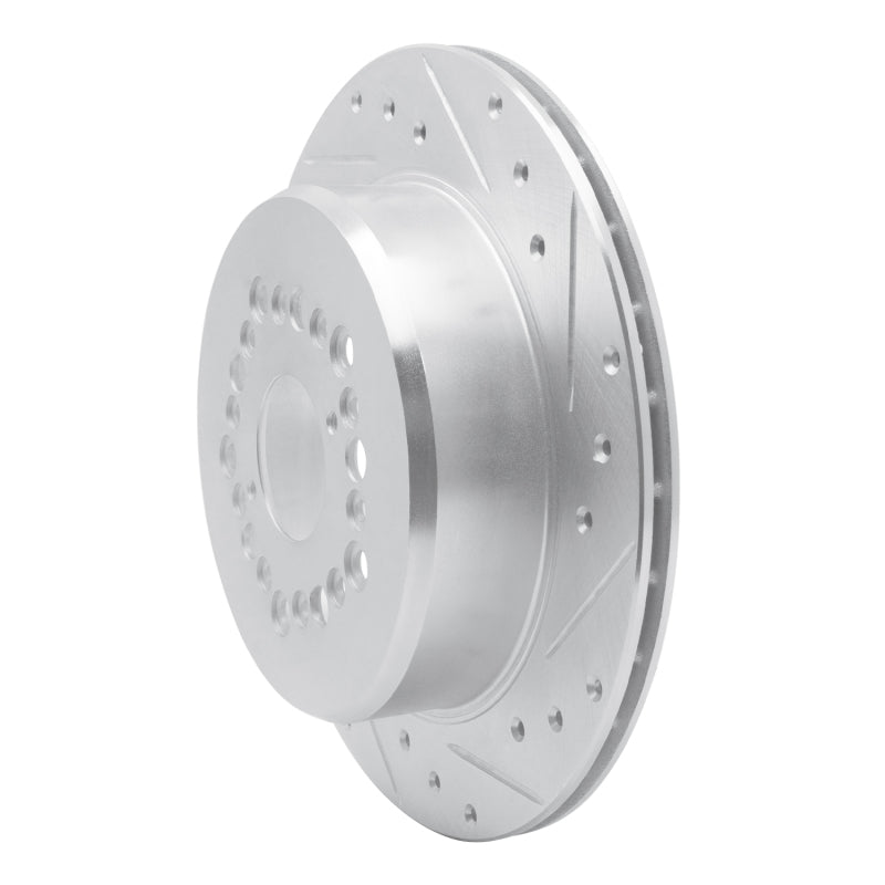 R1 Concepts R1 92-00 Lexus SC400 Rear Right Drilled & Slotted Silver Brake Rotor