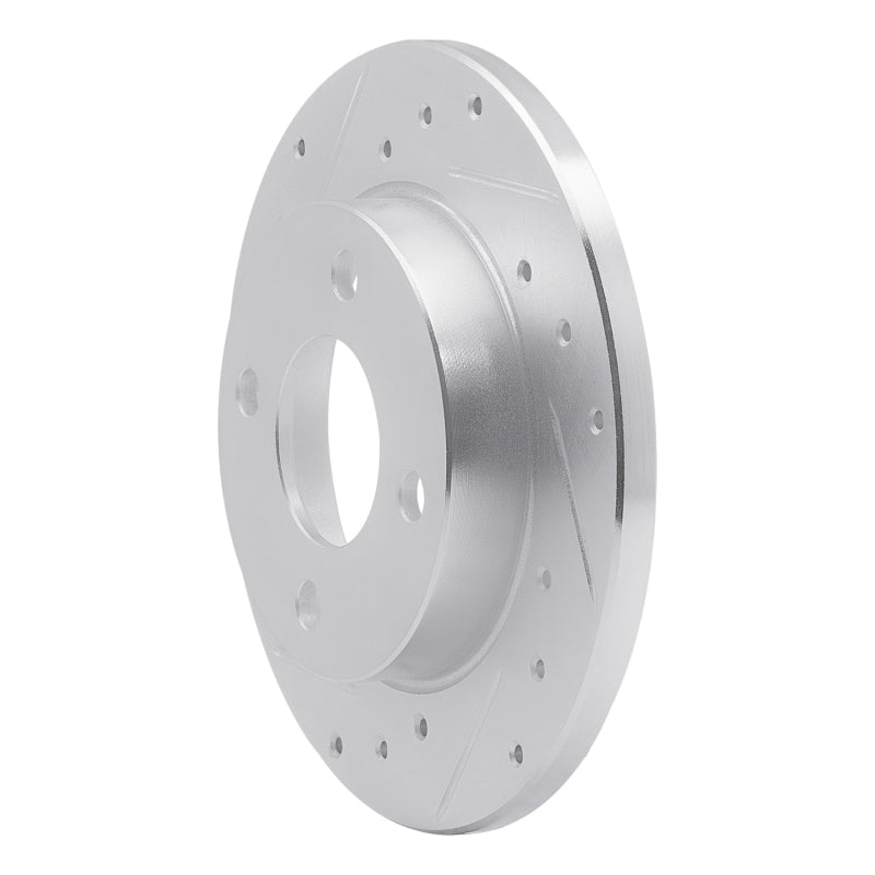 R1 Concepts R1 78-90 Dodge Charger Front Left Drilled & Slotted Silver Brake Rotor