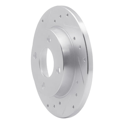 R1 Concepts R1 78-90 Dodge Charger Front Left Drilled & Slotted Silver Brake Rotor