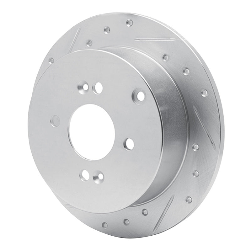 R1 Concepts R1 06-12 Dodge Attitude (Mexico) Rear Left Drilled & Slotted Silver Brake Rotor