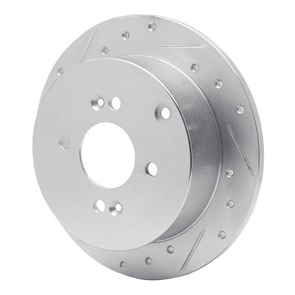 R1 Concepts R1 06-12 Dodge Attitude (Mexico) Rear Left Drilled & Slotted Silver Brake Rotor