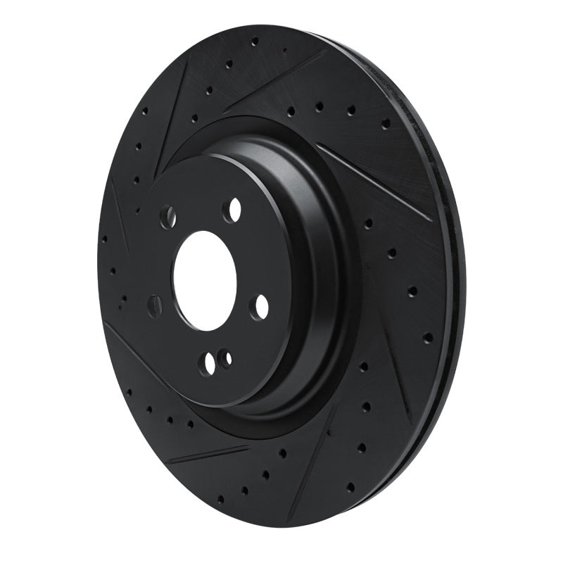R1 Concepts R1 20-26 Mercedes-Benz GLS580 Rear Left Drilled & Slotted Black Brake Rotor
