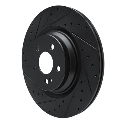 R1 Concepts R1 20-26 Mercedes-Benz GLS580 Rear Left Drilled & Slotted Black Brake Rotor