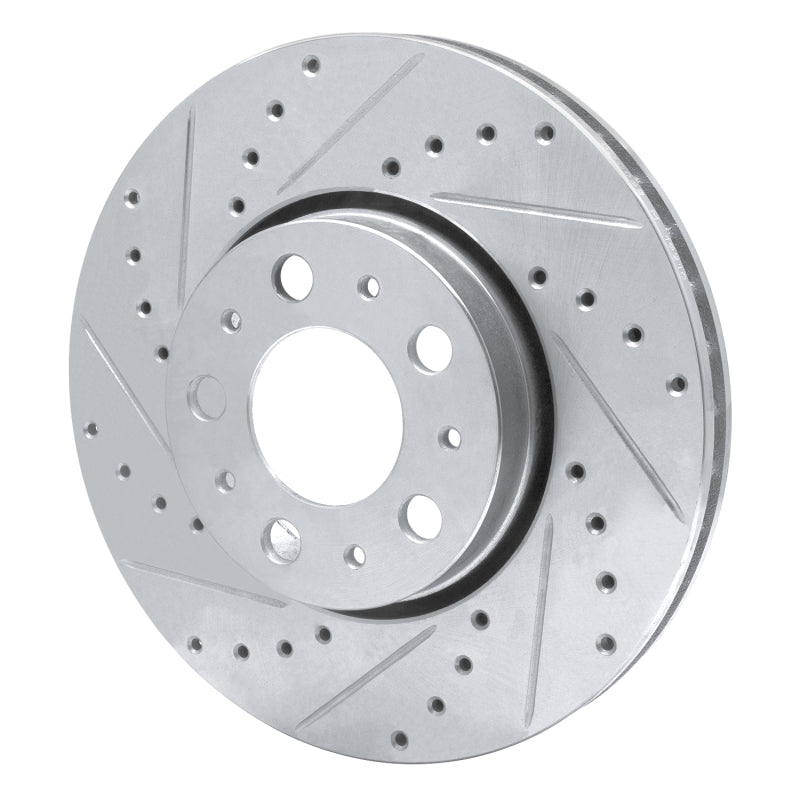 R1 Concepts R1 99-09 Volvo S80 Front Left Drilled & Slotted Silver Brake Rotor