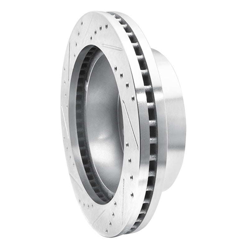 R1 Concepts R1 2011-2025 Chevrolet Silverado 3500 HD Front Right Drilled & Slotted Silver Brake Rotor