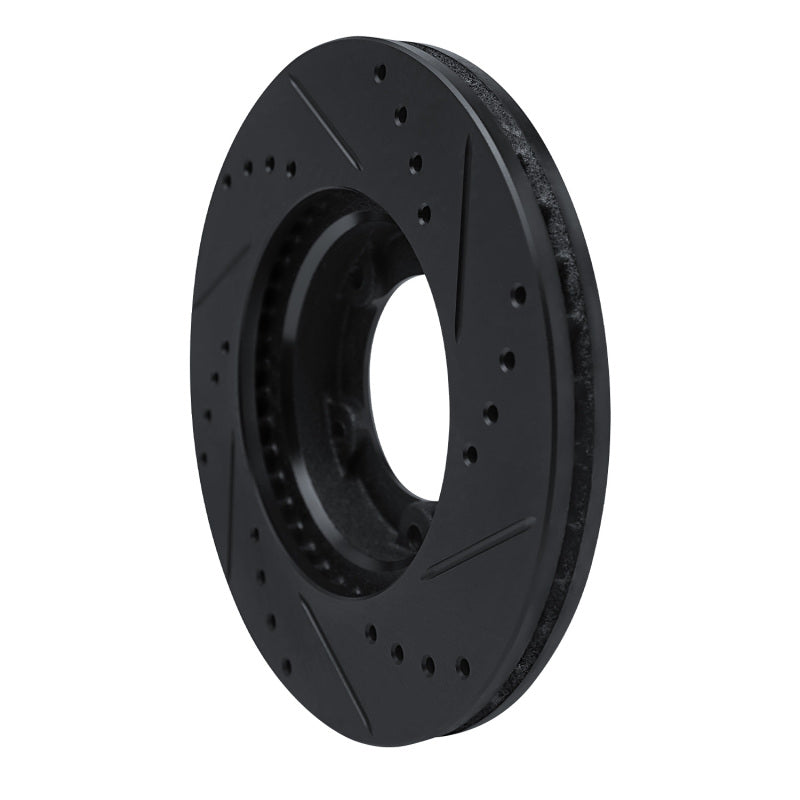 R1 Concepts R1 84-95 Toyota Pickup Front Left Drilled & Slotted Black Brake Rotor