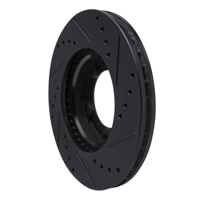 R1 Concepts R1 84-95 Toyota Pickup Front Left Drilled & Slotted Black Brake Rotor