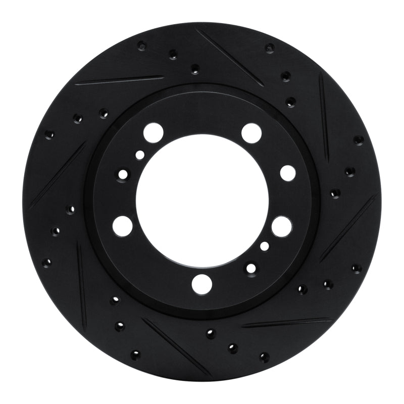 R1 Concepts R1 91-97 Porsche 911 Left Rear Drilled & Slotted Black Brake Rotor