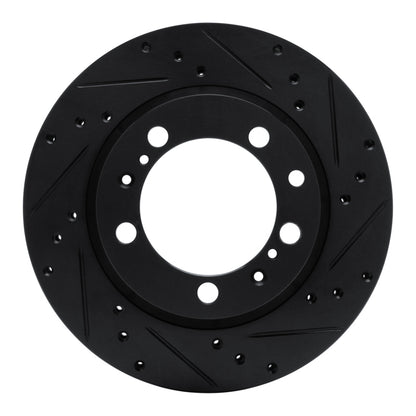 R1 Concepts R1 91-97 Porsche 911 Left Rear Drilled & Slotted Black Brake Rotor