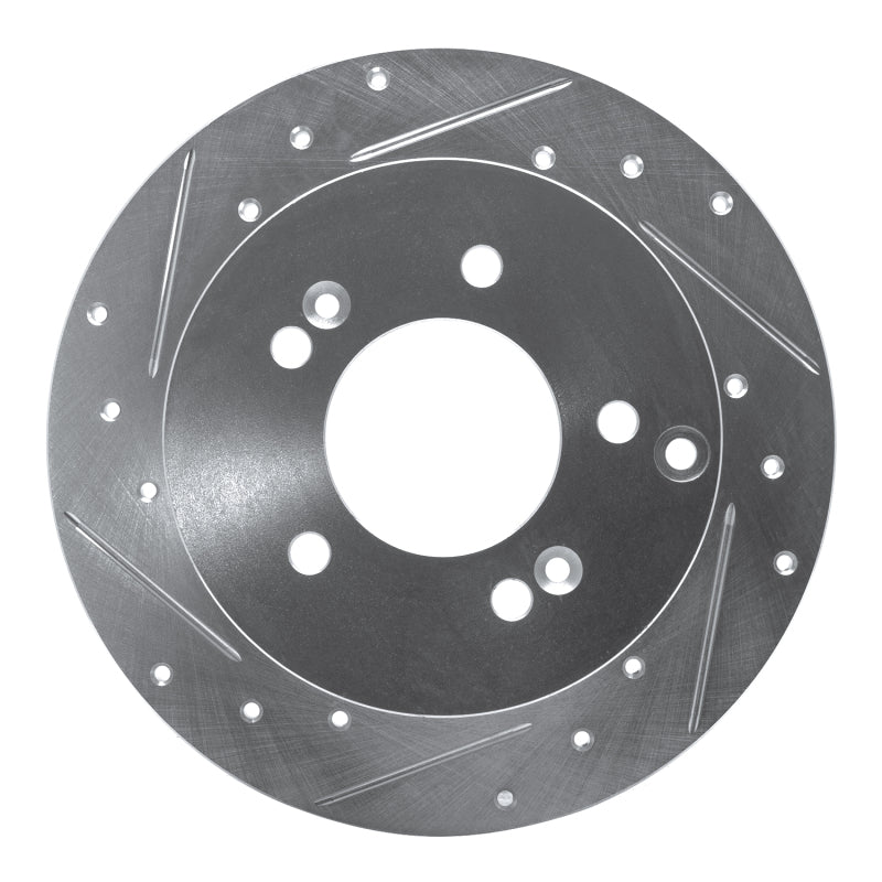 R1 Concepts R1 07-12 Kia Rondo (Canada) Rear Left Drilled & Slotted Silver Brake Rotor