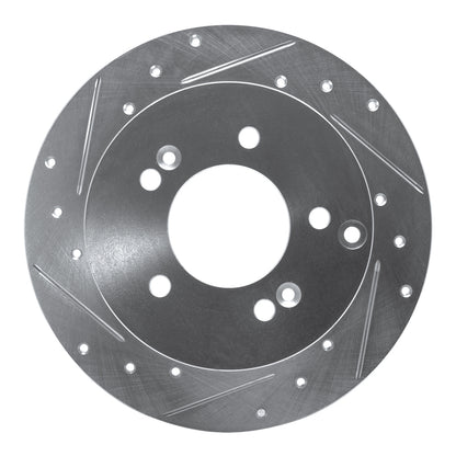 R1 Concepts R1 07-12 Kia Rondo (Canada) Rear Left Drilled & Slotted Silver Brake Rotor