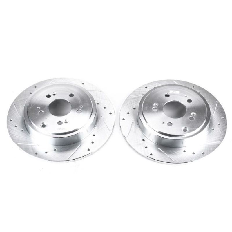 PowerStop Power Stop 06-14 Honda Ridgeline Rear Evolution Drilled & Slotted Rotors - Pair