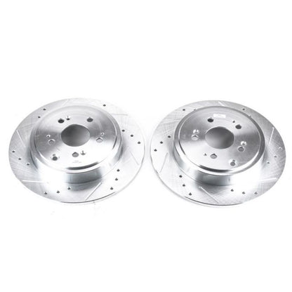 PowerStop Power Stop 06-14 Honda Ridgeline Rear Evolution Drilled & Slotted Rotors - Pair