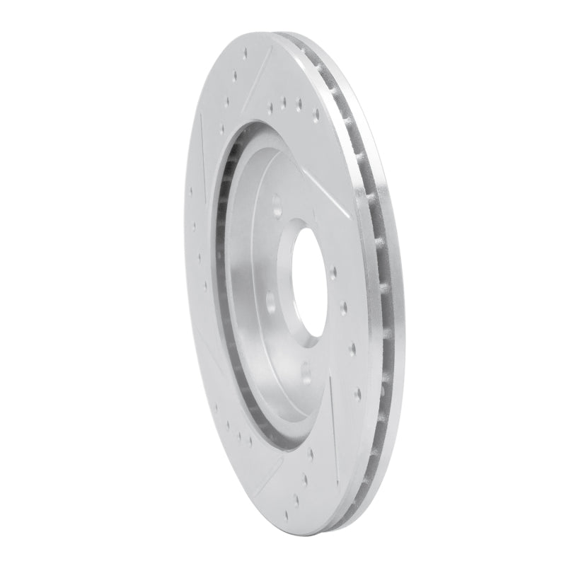 R1 Concepts R1 00-06 Ford Thunderbird Rear Right Drilled & Slotted Silver Brake Rotor