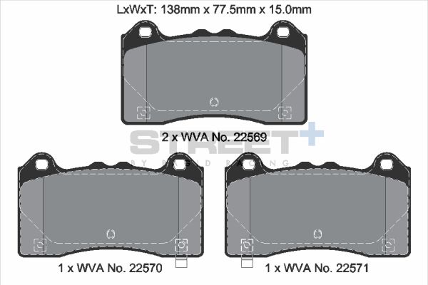PAGID Racing T8163SP2001 STREET+ Brake Pads