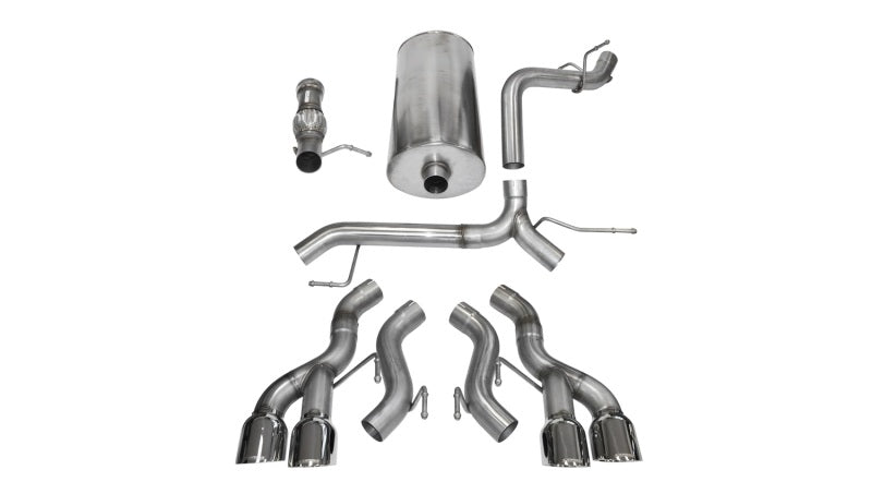 CORSA Performance Corsa 2012-2014 Cadillac Escalade DUB 6.2L V8 Polished Sport Cat-Back Exhaust