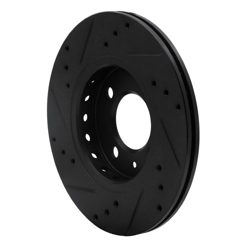 R1 Concepts R1 09-17 Volkswagen SAVEIRO (Mexico) Front Right Drilled & Slotted Black Brake Rotor