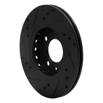 R1 Concepts R1 09-17 Volkswagen SAVEIRO (Mexico) Front Right Drilled & Slotted Black Brake Rotor
