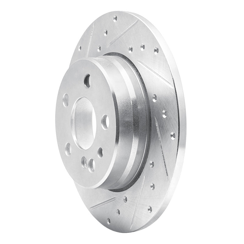 R1 Concepts R1 91-99 Mercedes-Benz 300SD Rear Left Drilled & Slotted Silver Brake Rotor